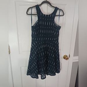 Francesca’s Teal Blue Lace Dress - Size medium
